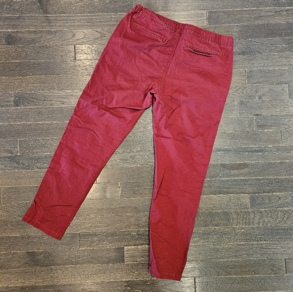 Wildfang Drawstring Pant Straight Leg - Brick Red - SZ Small - Picture 3 of 9